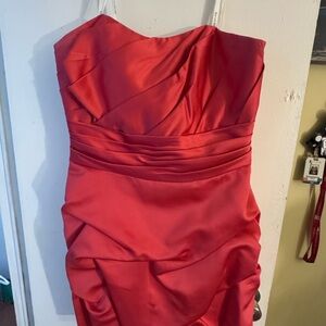 David's Bridal Strapless  Dress